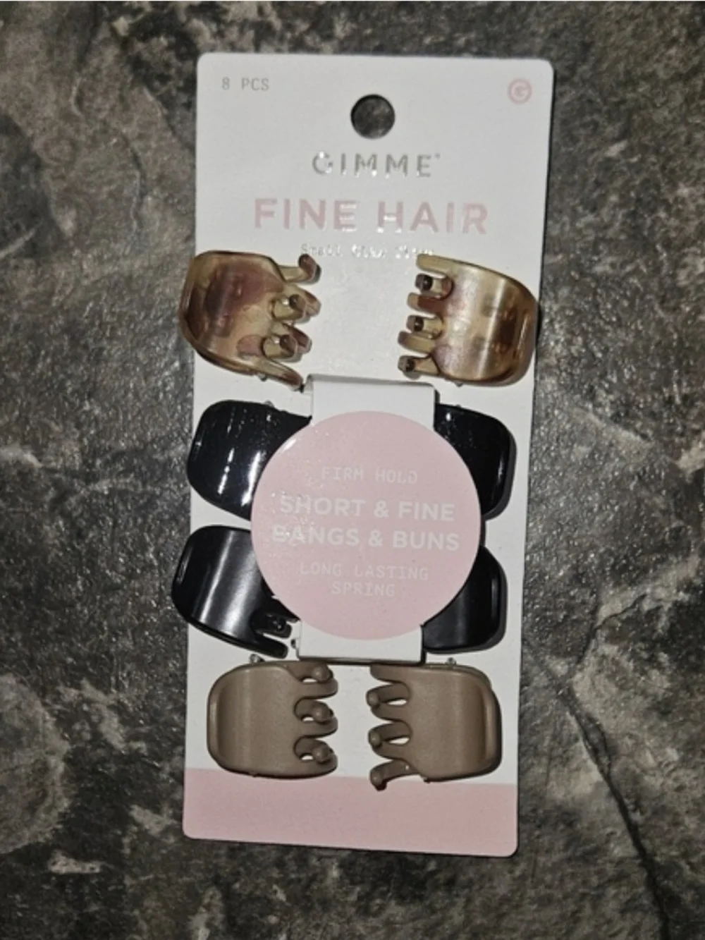 8pcs Gimme Fine Hair - Small Claw Clips Set BNIB